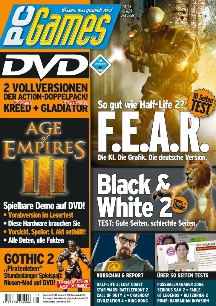 [10/09/2009] PC Games Ausgabe 11/05 - Titelthema: F.E.A.R.
