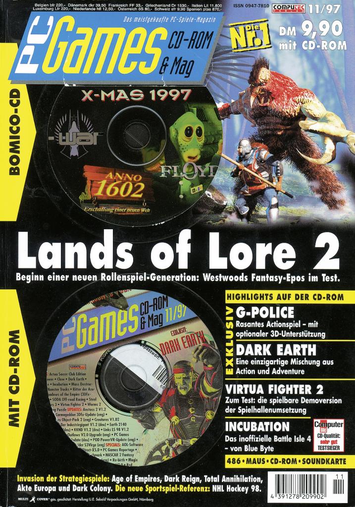 [09/09/2009] PC Games Ausgabe 11/97 - Titelthema: Lands of Lore 2