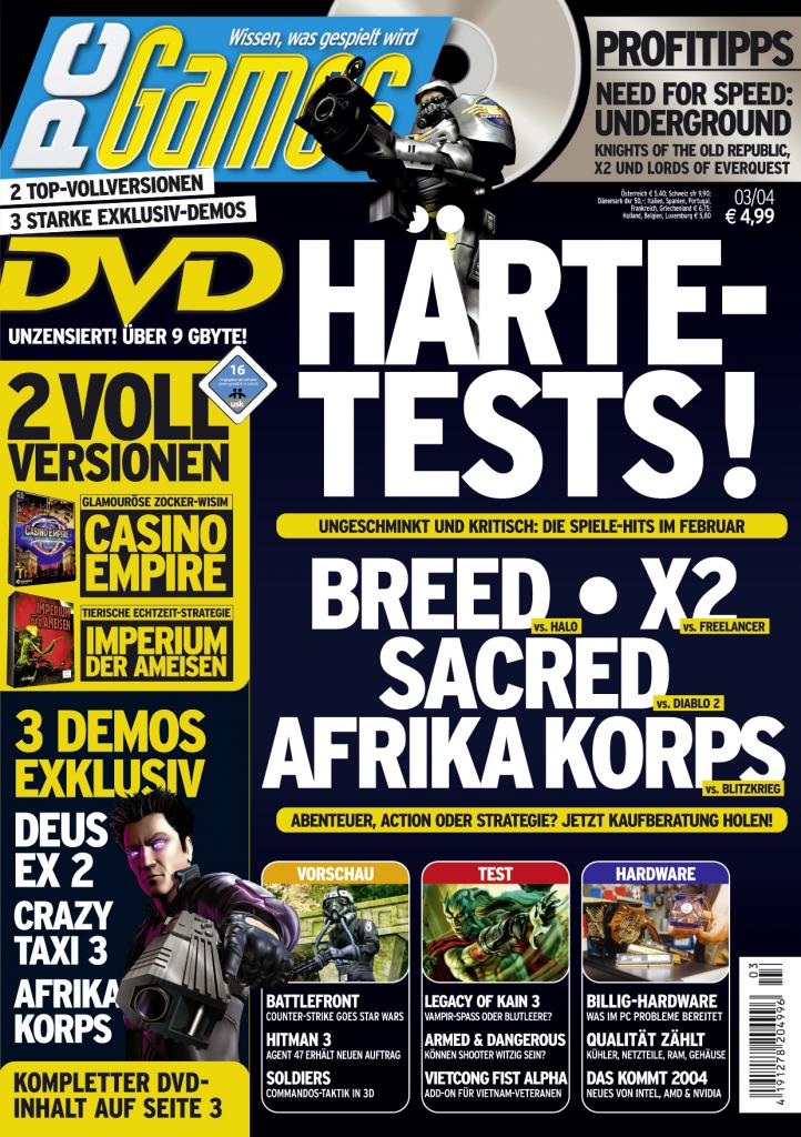 [10/09/2009] PC Games Ausgabe 03/04 - Titelthema: Härtetests - Die Spiele-Hits im Februar