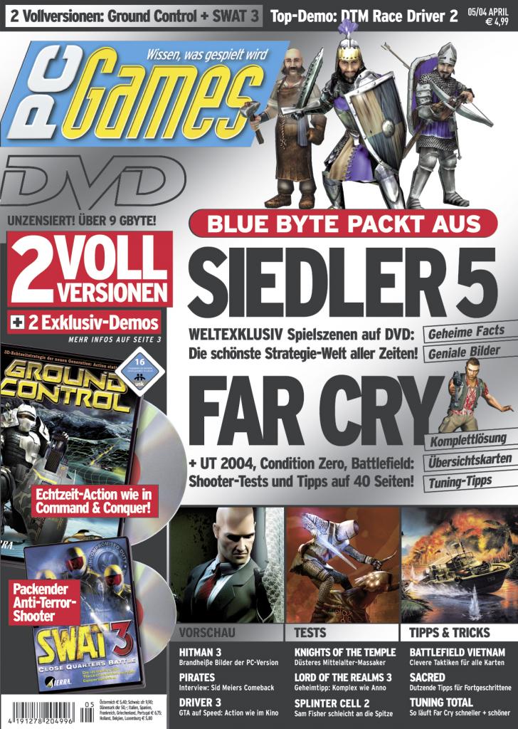 [10/09/2009] PC Games Ausgabe 05/04 - Titelthema: Die Siedler 5 und Far Cry