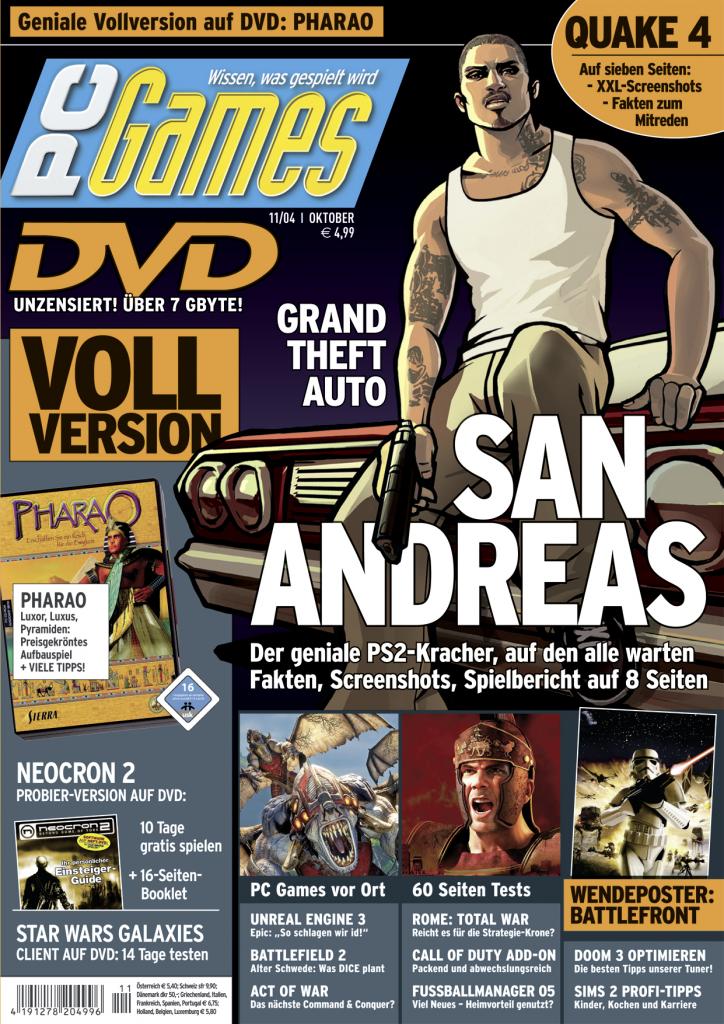 [10/09/2009] PC Games Ausgabe 11/04 - Titelthema: GTA - San Andreas