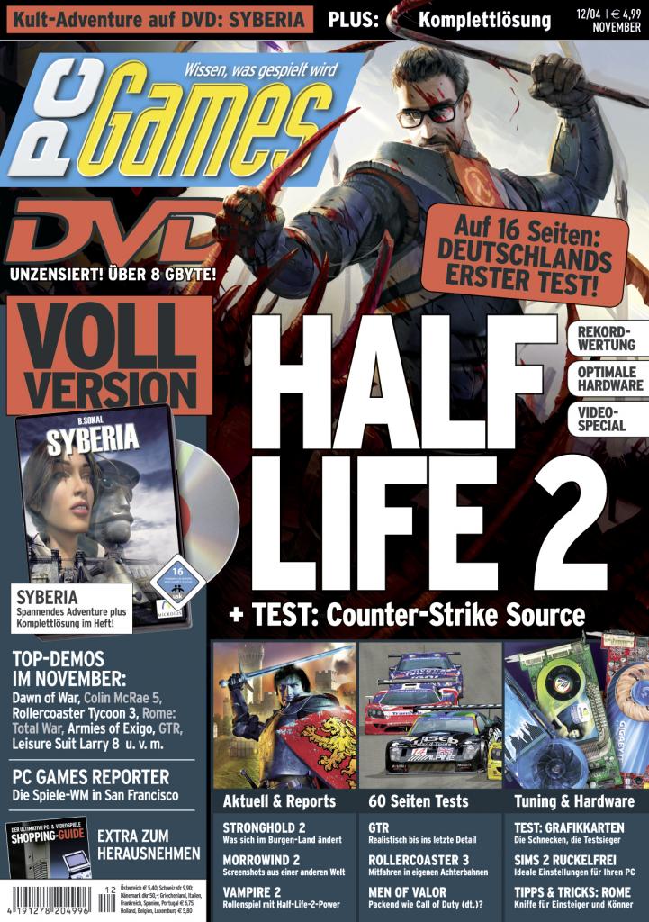 [10/09/2009] PC Games Ausgabe 12/04 - Titelthema: Half-Life 2