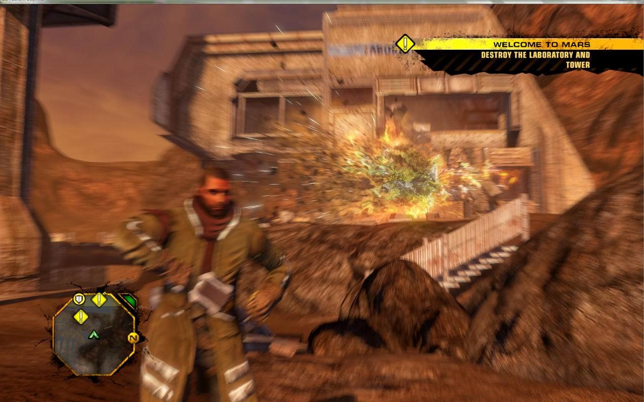 [18/09/2009] Red Faction: Guerilla - Im Action-Spiel zerlegt ihr praktisch im Alleingang jedes beliebige Gebäude mit Vorschlaghammer, C4, Raketenwerfer und Co. Die Gebäude zerfallen eindrucksvoll in ihre EInzelteile.