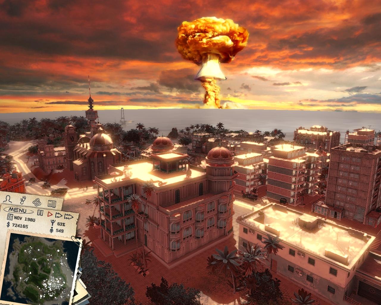 [21/09/2009] Nach Atomtests ist die Insel in eine trügerische, heimelig warme Umgebungsfarbe getaucht.