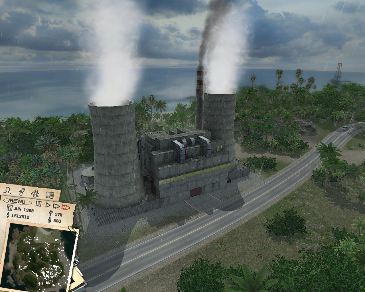 [21/09/2009] Erstmals sind wir mit Problemen wie Energiewirtschaft und Umweltverschmutzung konfrontiert. Tropico 3 kann also auch nach einigen Stunden noch überraschen. Die Balance zwischen Industrie und Naturschutz hält auf Trab.
