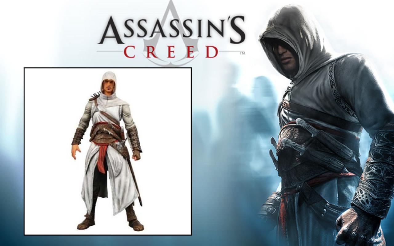 [08/09/2009] Assassin’s Creed: Altair >>> Laut Amazon-Marktplatz-Anbieter kommt die optisch ansprechende Assassin’s Creed-Figur mit Zubehör, vermutlich verschiedene Ausrüstungsgegenstände. Hersteller: NECA, Figuren-Größe: Ca. 18 cm. Kosten: 16,49 Euro plus Versandkosten, Shop-Link: Altair.