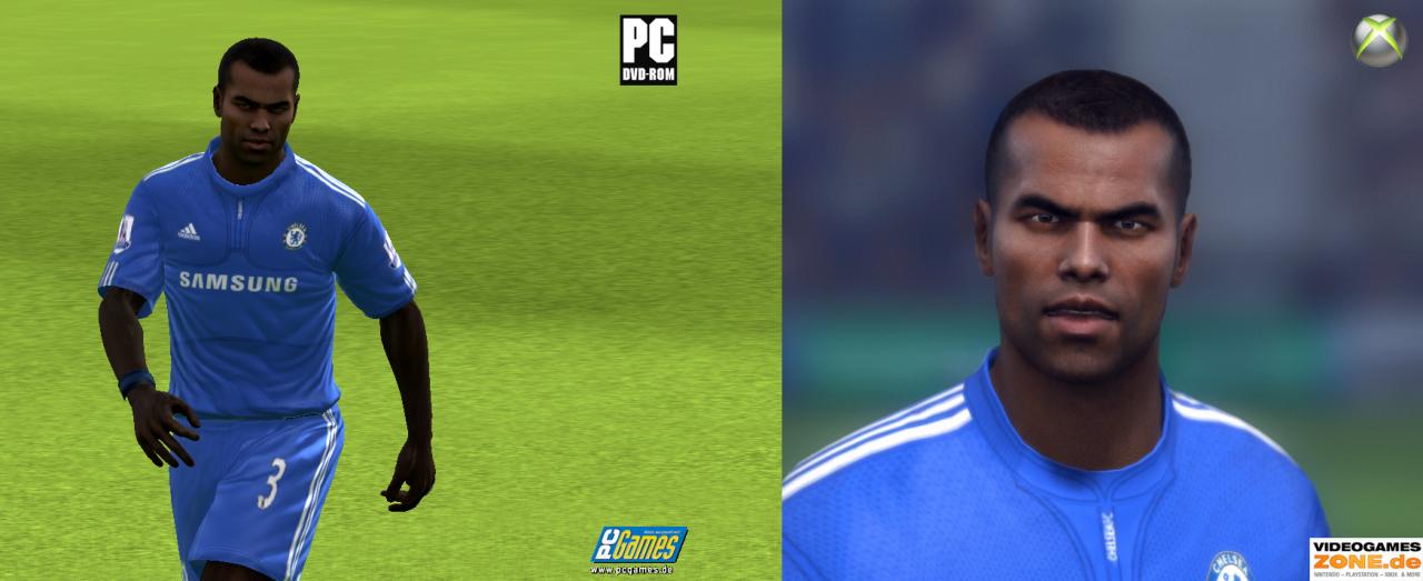 [11/09/2009] Hier im Bild: Cole - links PC, rechts Xbox 360.