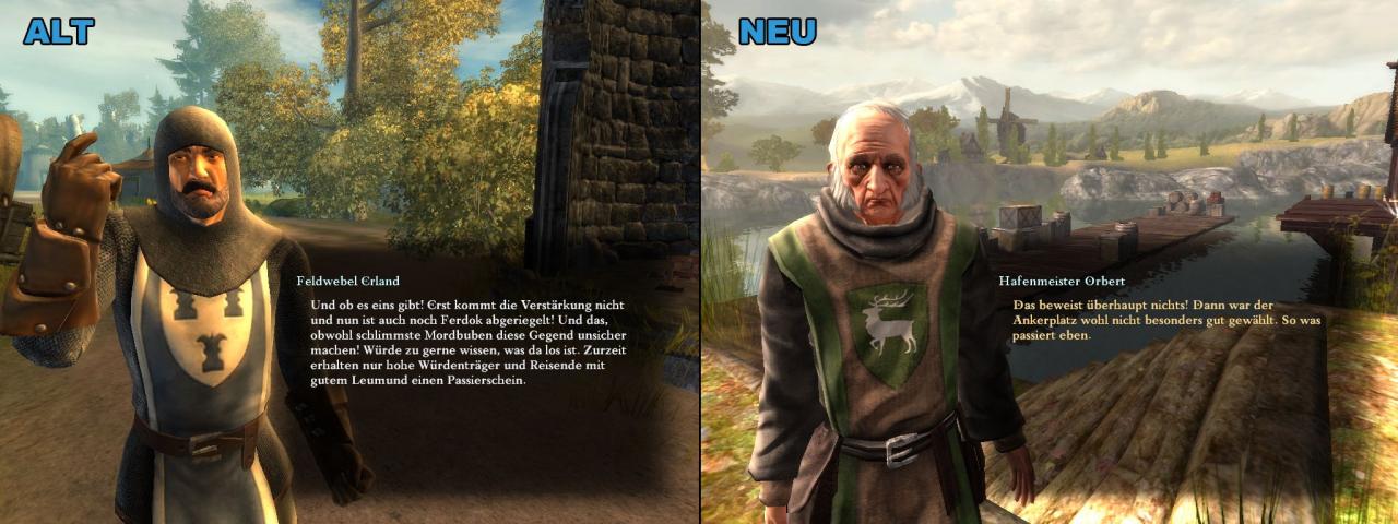 [01/09/2009] Links: Das Schwarze Auge: Drakensang - Rechts: Drakensang: Am Fluss der Zeit.