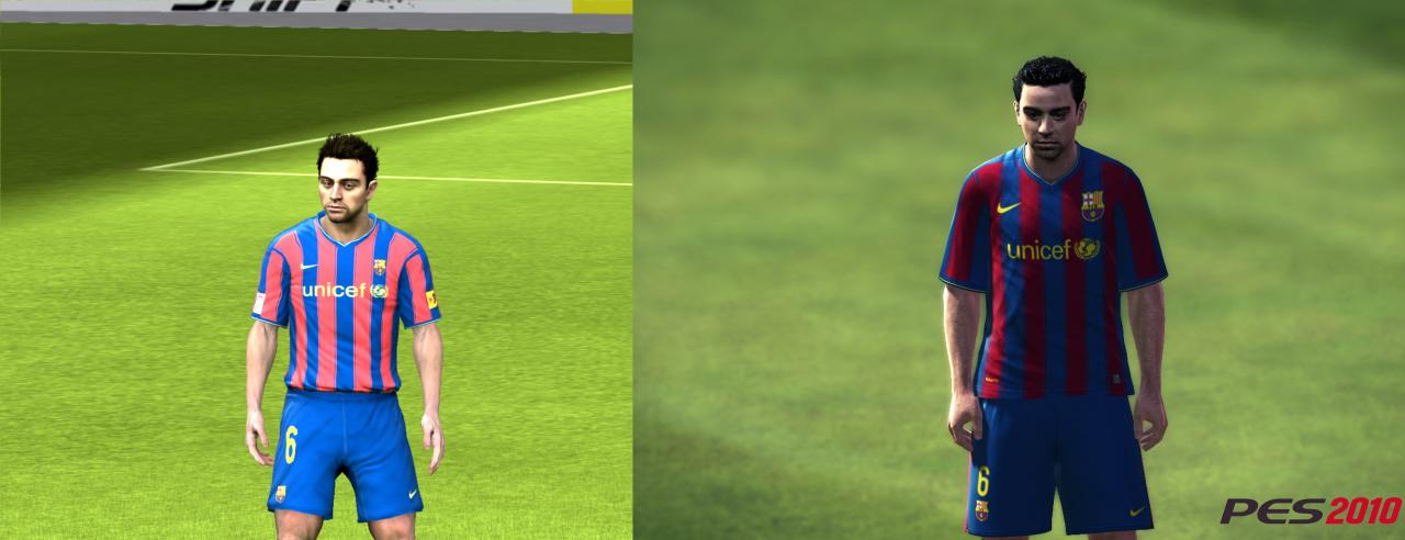 [21/09/2009] PES 2010 vs. FIFA 10: Hier im Direktvergleich: Xavi.