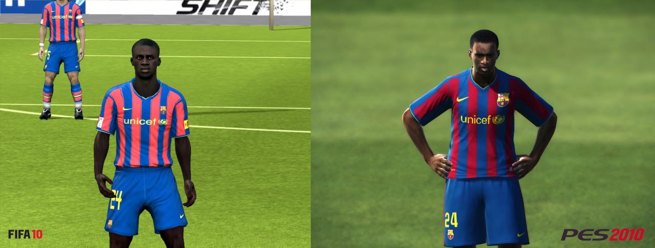 [21/09/2009] PES 2010 vs. FIFA 10: Hier im Direktvergleich: Yaya Toure.