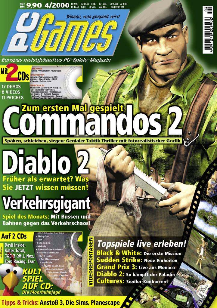 [10/09/2009] PC Games Ausgabe 04/00 - Titelthema: Commandos 2