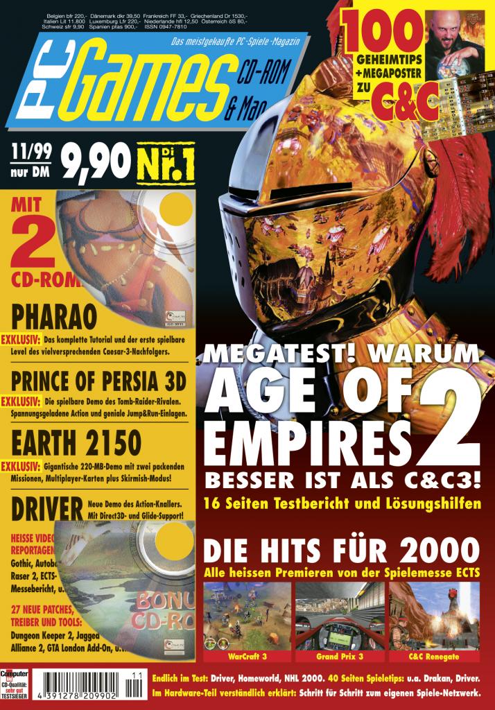 [09/09/2009] PC Games Ausgabe 11/99 - Titelthema: Age of Empires 2