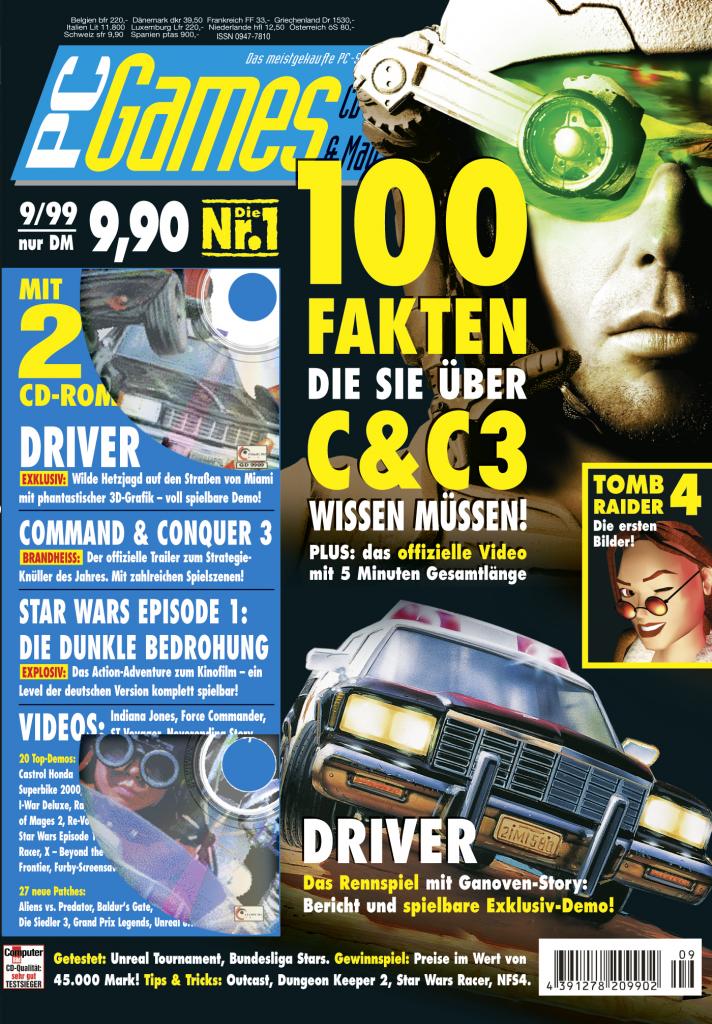 [09/09/2009] PC Games Ausgabe 09/99 - Titelthema: Command & Conquer 3 und Driver