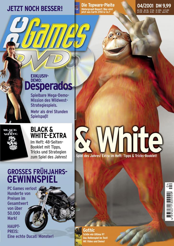 [10/09/2009] PC Games Ausgabe 04/01 - Titelthema: Black & White