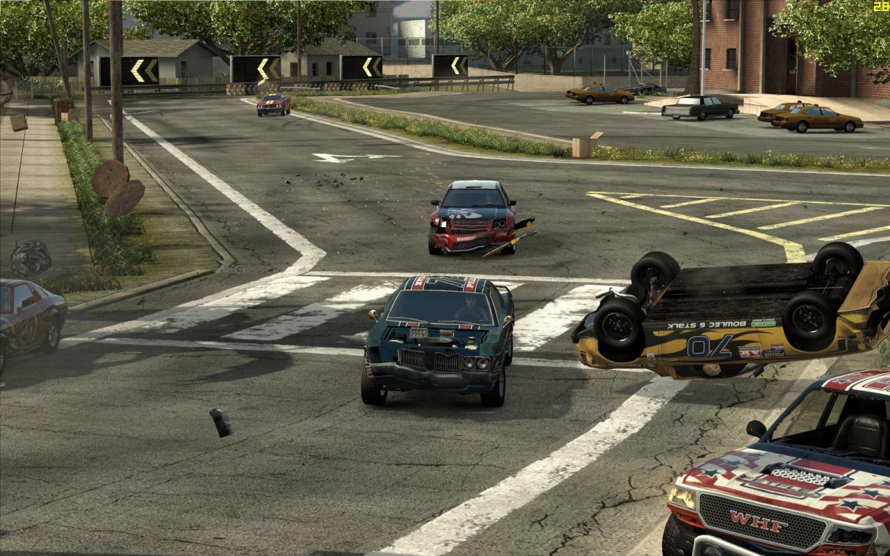 [18/10/2009] In der Flatout-Reihe könnt ihr eure Autos und die der anderen Fahrer nach Herzenlust zu Schrott fahren. Spektakuläre Unfälle kann man sich noch einmal in Zeitlupe aus einer anderen Kameraperspektive zeigen lassen.
