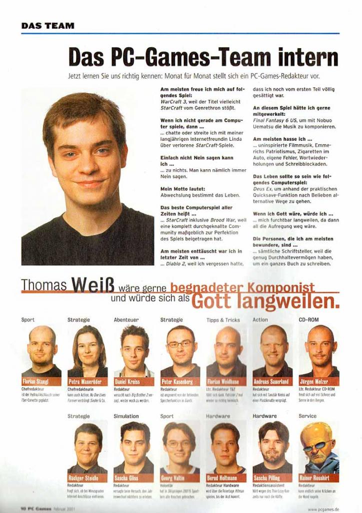 [18/10/2009] Thomas stellt sich auf der Team-Seite von PC Games vor.
