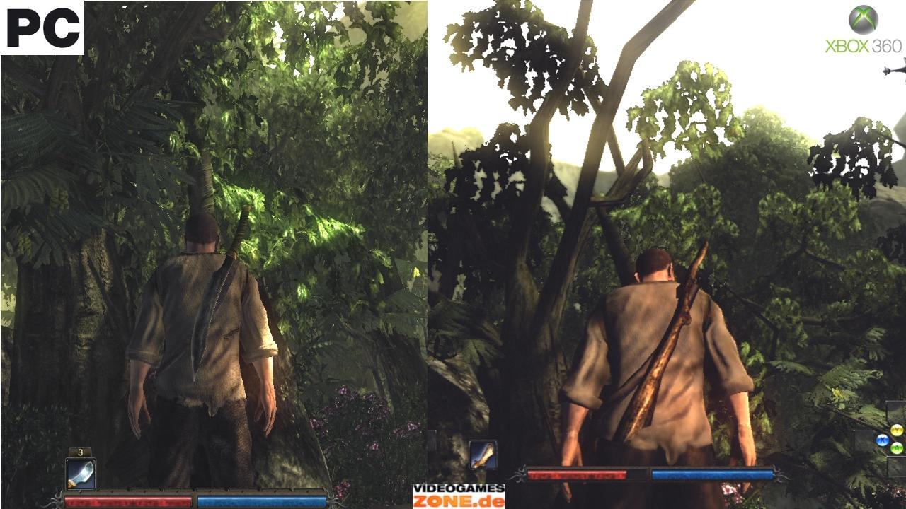 [02/10/2009] Das Rollenspiel Risen im Grafik-Vergleich mit der PC und der Xbox 360-Version. (2)