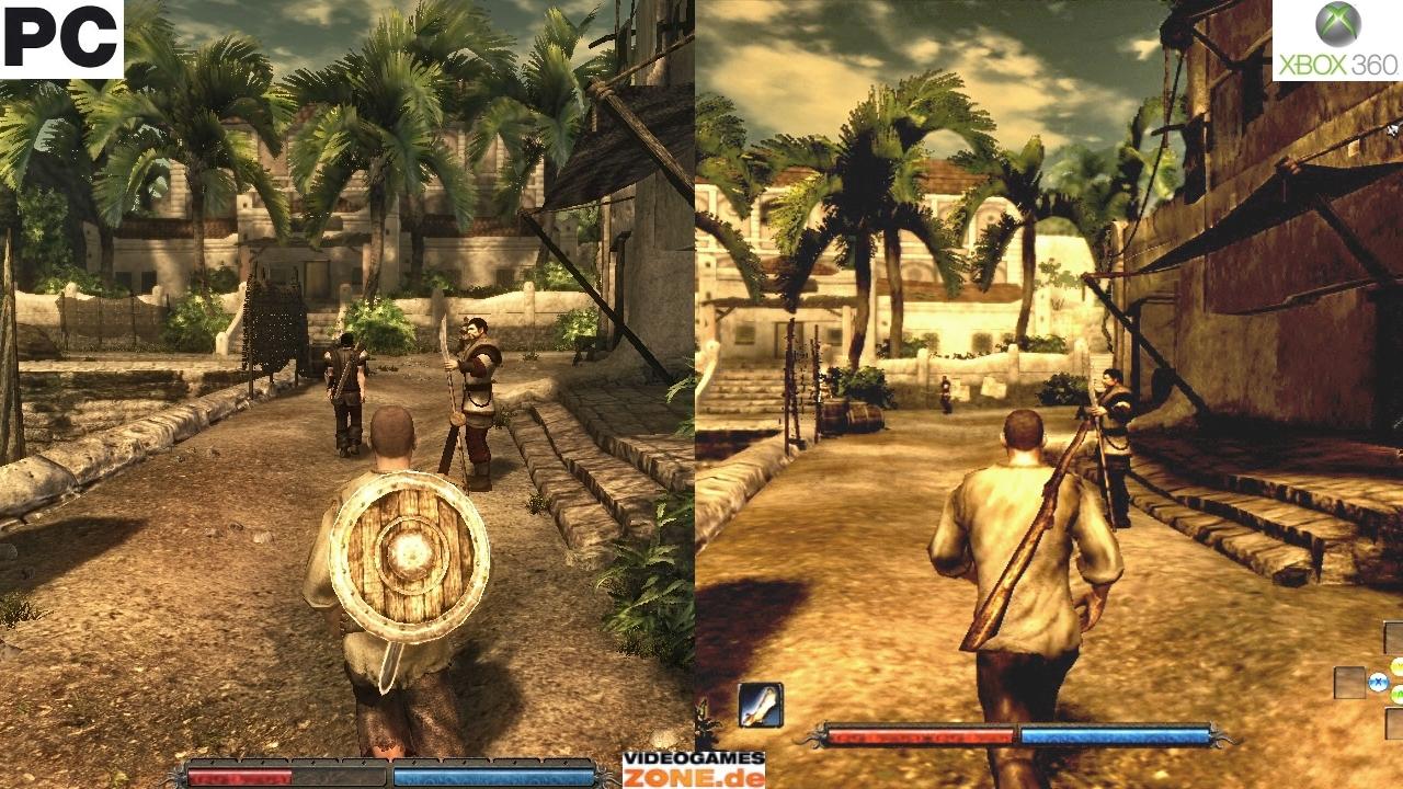 [03/10/2009] Das Rollenspiel Risen im Grafik-Vergleich mit der PC und der Xbox 360-Version. (9)