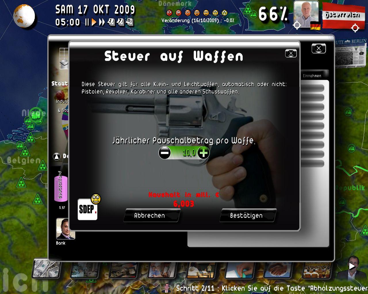 [21/10/2009] Ist eine Waffensteuer eine gute Idee?