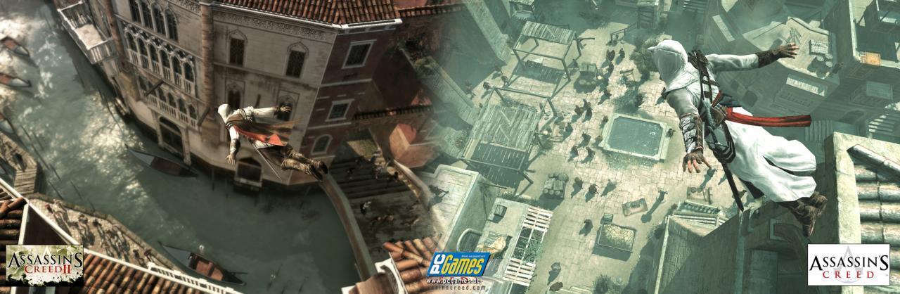 [01/10/2009] In Assassin’s Creed 2 gibt’s jede Menge Wasser. Das ergibt Sinn, gar in zweierlei Hinsicht: Zum einen fungiert Florenz als Schauplatz, zum anderen kann Ezio Auditore de Firenze schwimmen. Damit ist er seinem Jerusalem-Pendant Altair in Sachen Beweglichkeit eine Nasenlänge voraus.
