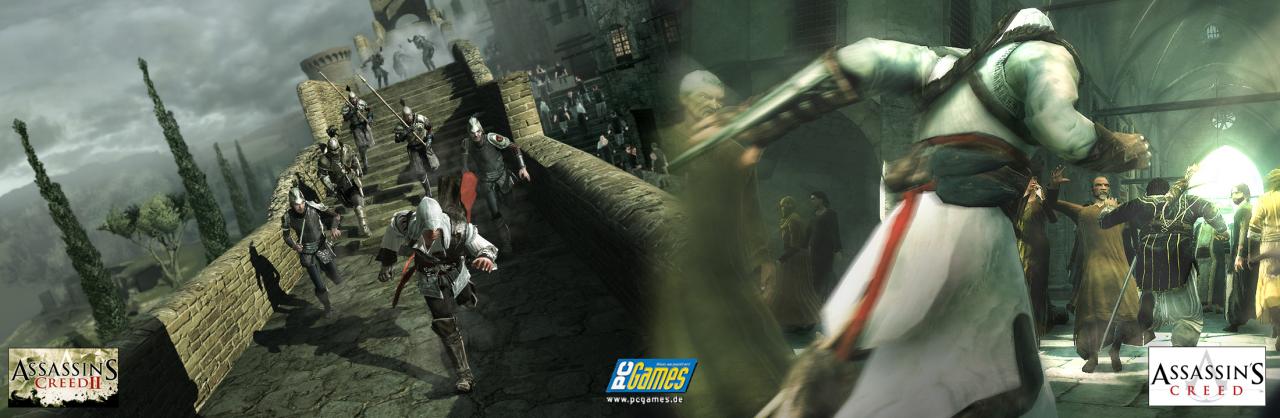 [01/10/2009] Verfolgungsjagden und spektakuläre Fluchten sind nach wie vor wichtiger Bestandteil von Assassin’s Creed 2. Ezios Gegner allerdings sind merklich wendiger unterwegs als Altairs Widersacher. Sogenannte „Elitesoldaten“ haben ähnlich akrobatische Fähigkeiten und verfolgen Sie sogar über Häuserdächer.