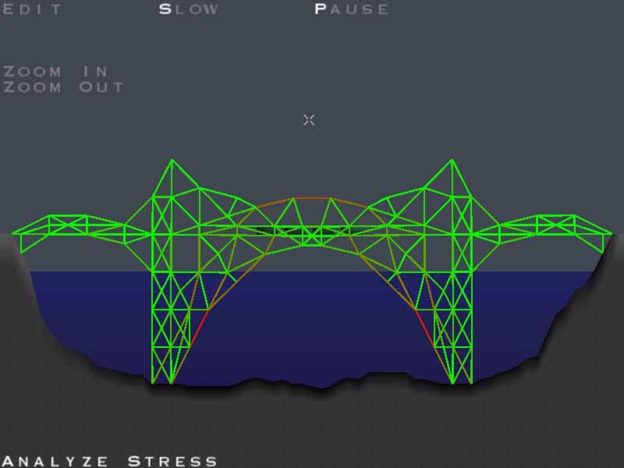 [15/10/2009] Bridge Builder: Steht sie? Steht sie? Sie steht nicht... Hm... da muss ich jetzt nochmal tüfteln.