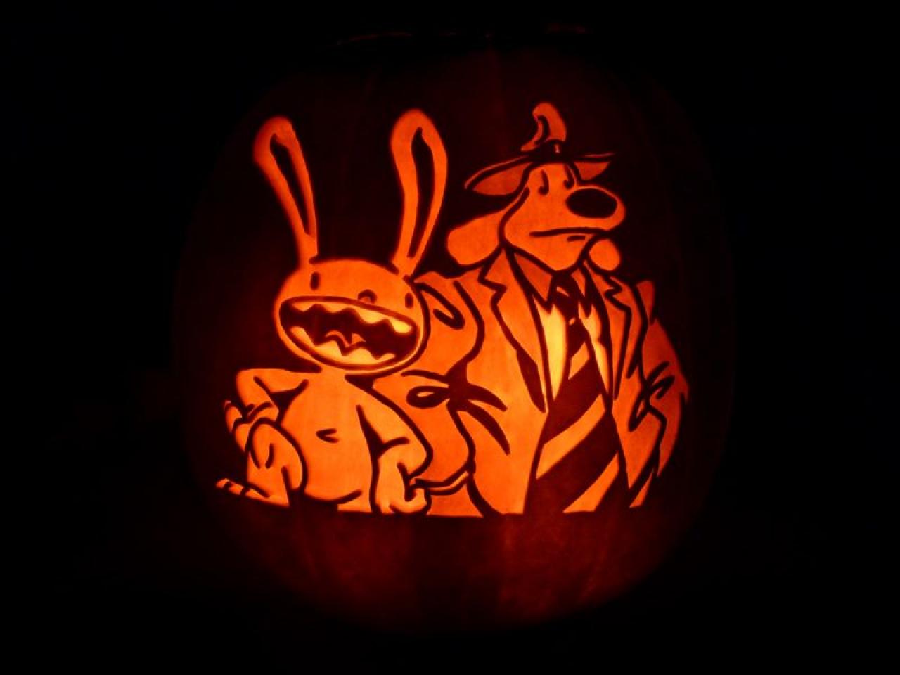 [22/10/2009] Die besten Kürbisse mit Gaming-Design - hier: Der Sam & Max.