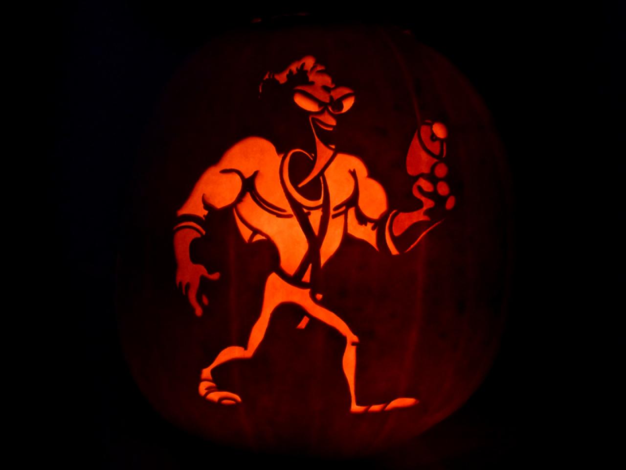 [22/10/2009] Die besten Kürbisse mit Gaming-Design - hier: Earthworm Jim.