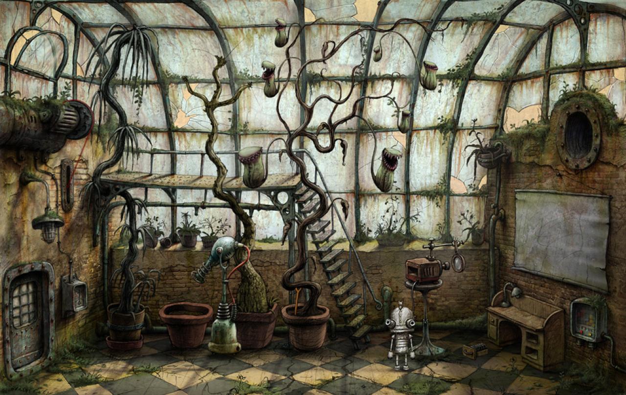 [22/10/2009] Machinarium gehört in die Kategorie zauberhaft und hat alles was ein Point-and-Click-Adventure haben muss, außer Dialoge. Stattdessen kommuniziert man über Gesten, Geräusche oder Gedankenblasen. Roboter Josef rettet den Tag und bekommt am Ende seine große Roboter-Liebe und das vor künstlerisch wertvoller Kulisse.