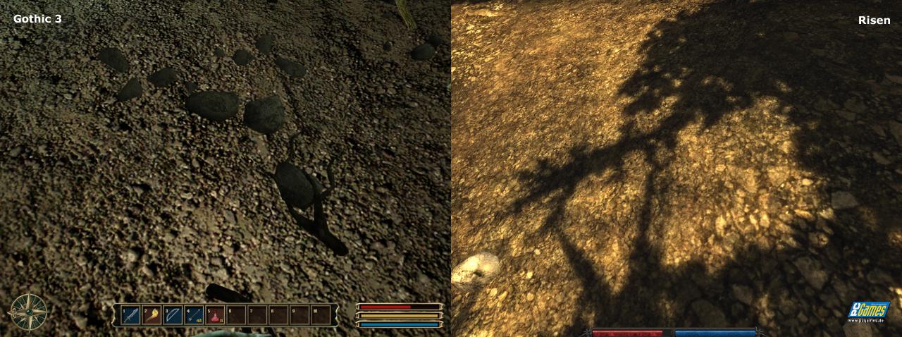 [08/10/2009] Die Bodentexturen in Risen wirken ein wenig besser als in Gothic 3.