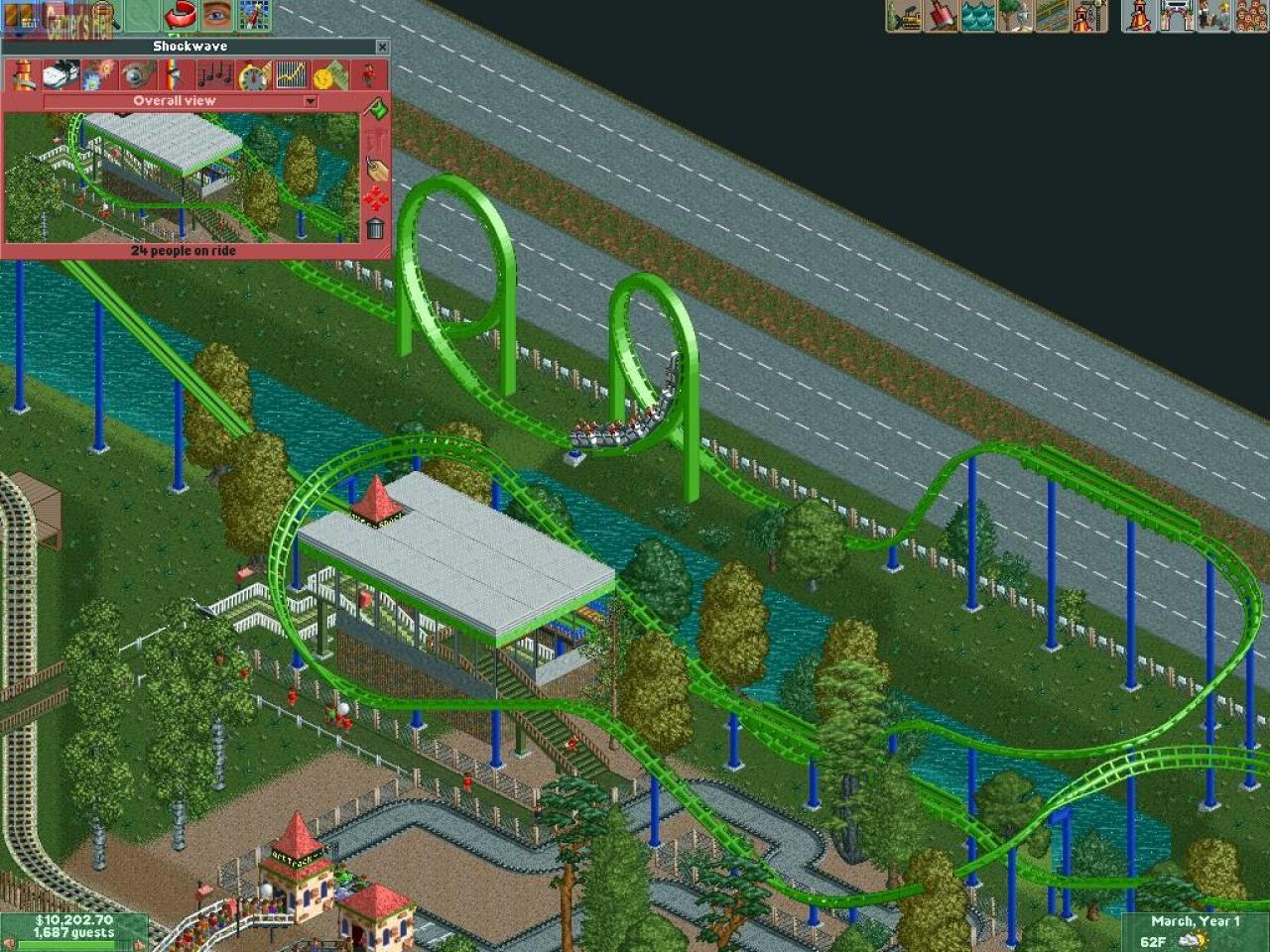 [15/10/2009] Die Rollercoaster Tycoon-Serie: Nur noch wenige Taler, dann kann ich den neuen Rollercoaster bauen. Dann ist Schluss.
