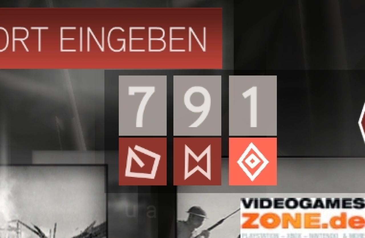 [18/11/2009] Gebt das abgebildete Passwort ein und sucht auf dem nächsten Bild nach dem Symbol der Assassinen rechts oben... (1)