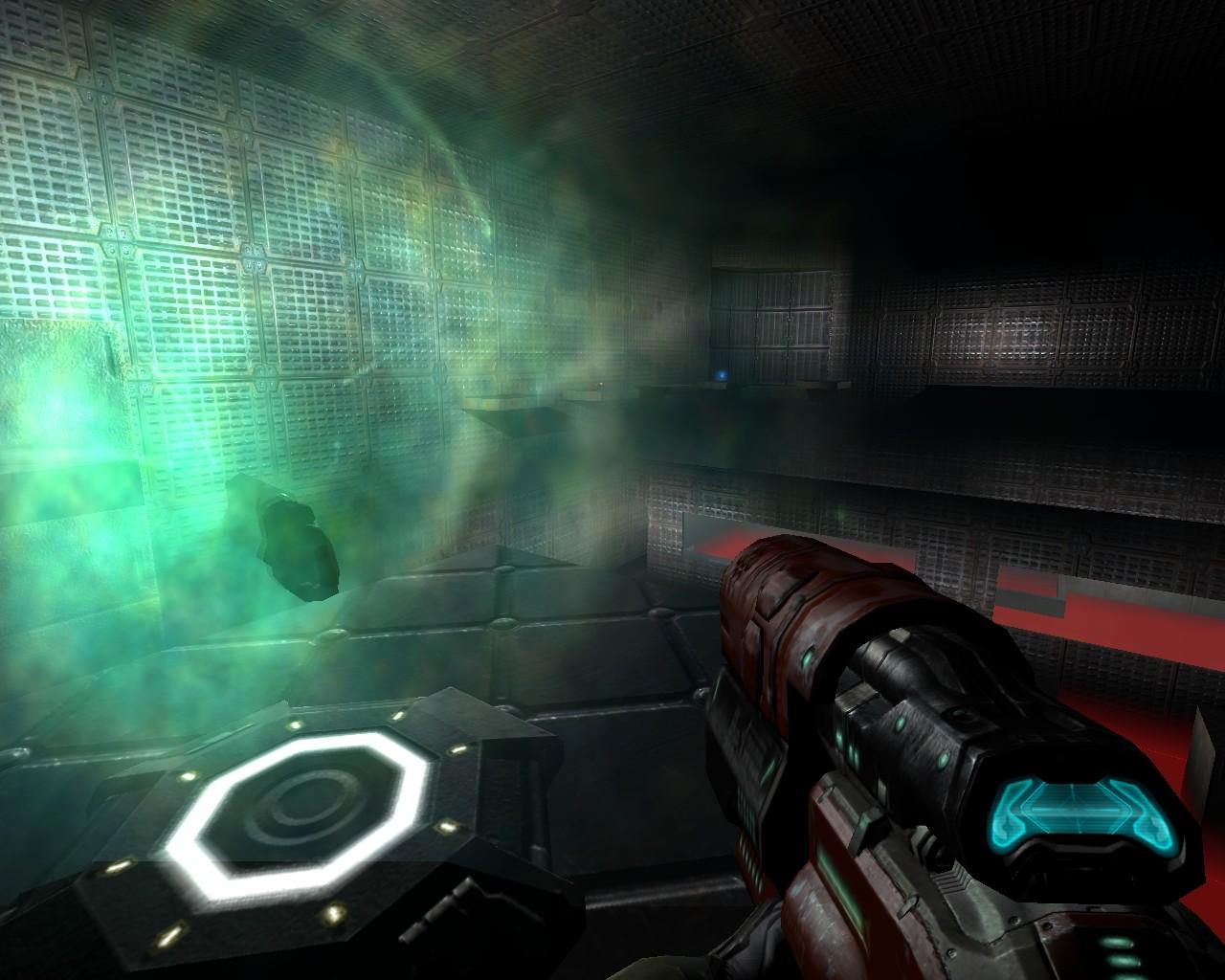 [20/11/2009] Die Railgun aus Quake 4 tötet schwache Gegner mit einem Schuss, starke Gegner mit zwei Schüssen. Die Zoom-Funktion kostet knapp zwei Sekunden Nachlade-Zeit nach jedem Schuss.