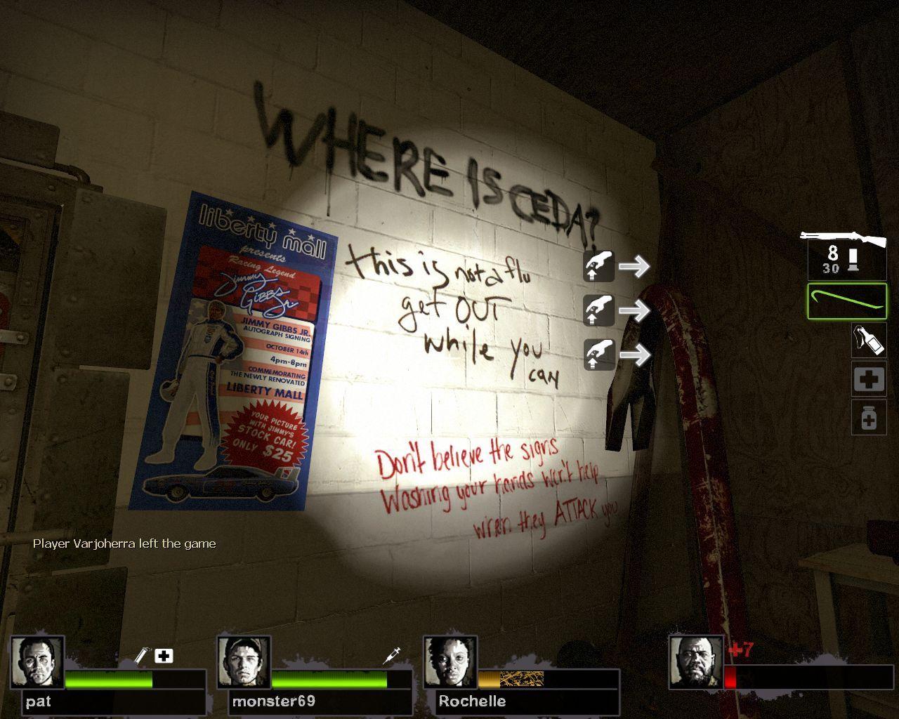 [17/11/2009] Gekritzel an den Wänden erzählt die dünne Geschichte von Left 4 Dead 2.