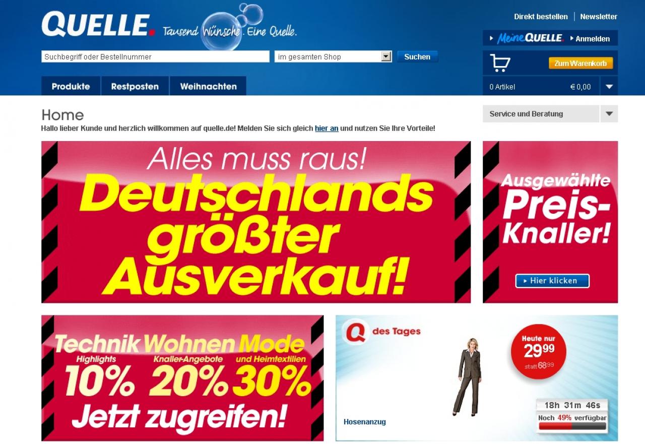 [04/11/2009] Quelle-Ausverkauf - Gut für Spieler?