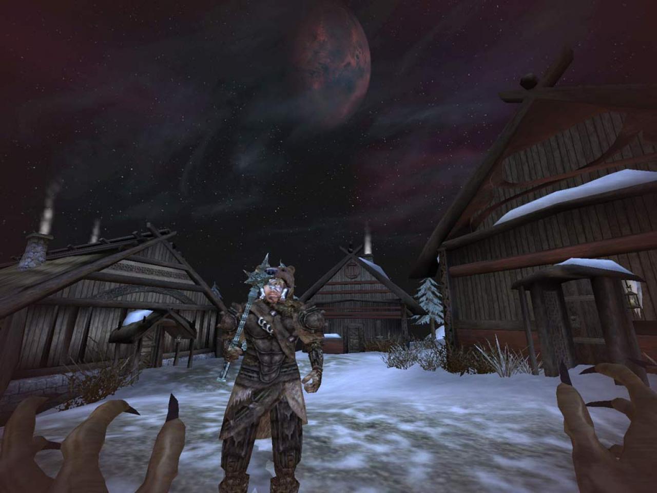 [08/12/2009] The Elder Scrolls 3: Morrowind – Bloodmoon: Trotz der mittlerweile betagten Grafik müssen sich die Winter-Abschnitte von The Elder Scrolls 3: Morrowind – Bloodmoon atmosphärisch nicht hinter aktuellen Spielen verstecken. Auch wenn das winterliche Finale mehr im Dunkeln spielt als im leuchtenden Weiß des Schnees.