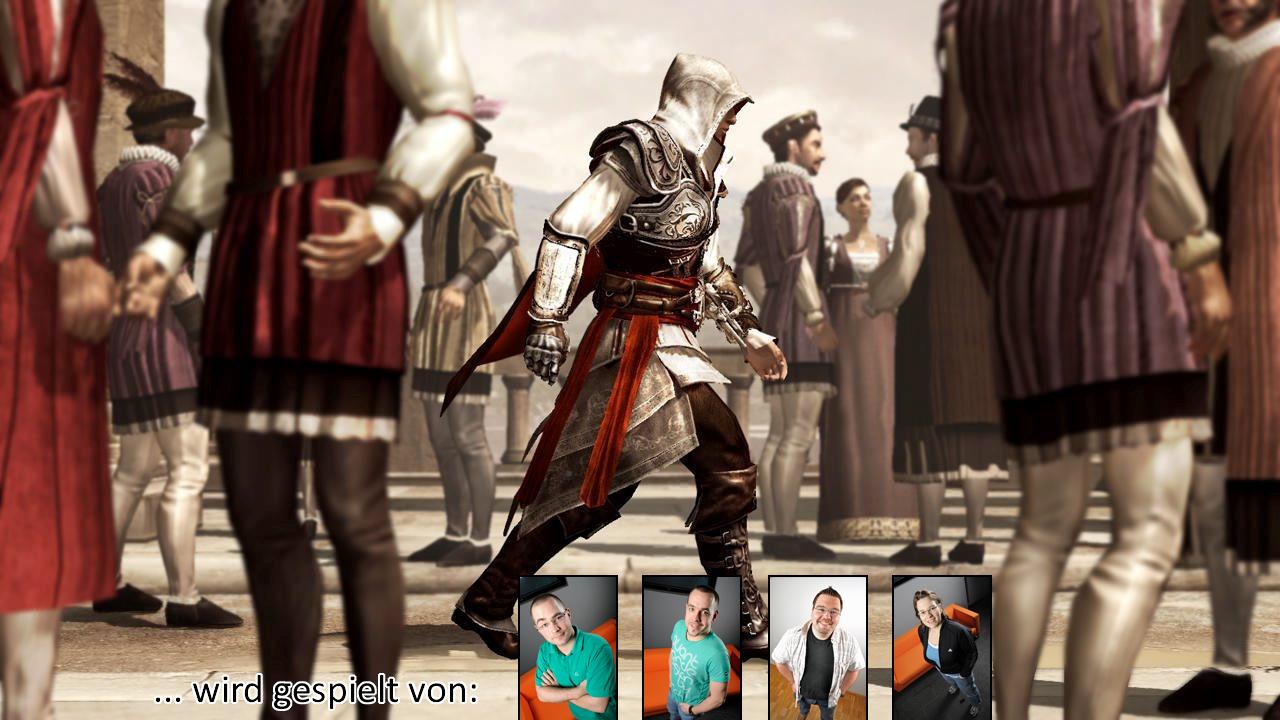 [14/12/2009] Sebastian Weber, Sebastian Thöing, Marc Brehme und Petra Fröhlich verbringen die Weihnachtsfeiertage unter anderem mit Assassin's Creed 2.