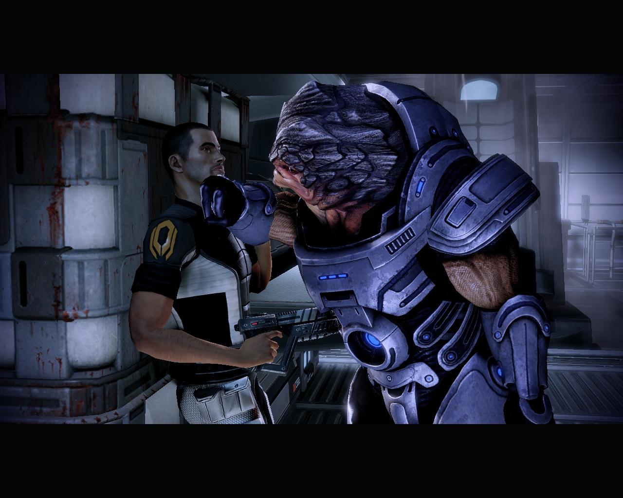 [22/01/2010] Der wilde Kroganer Grunt liegt anfangs in einer Schlafkapsel - Shepard muss wählen, ob er ihn aufwecken und rekrutieren will oder nicht.