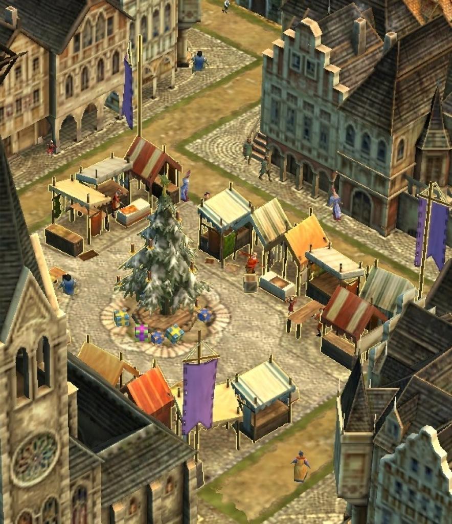 [13/01/2010] Weihnachten in Anno 1404: Aus Brunnen werden Tannenbäume.