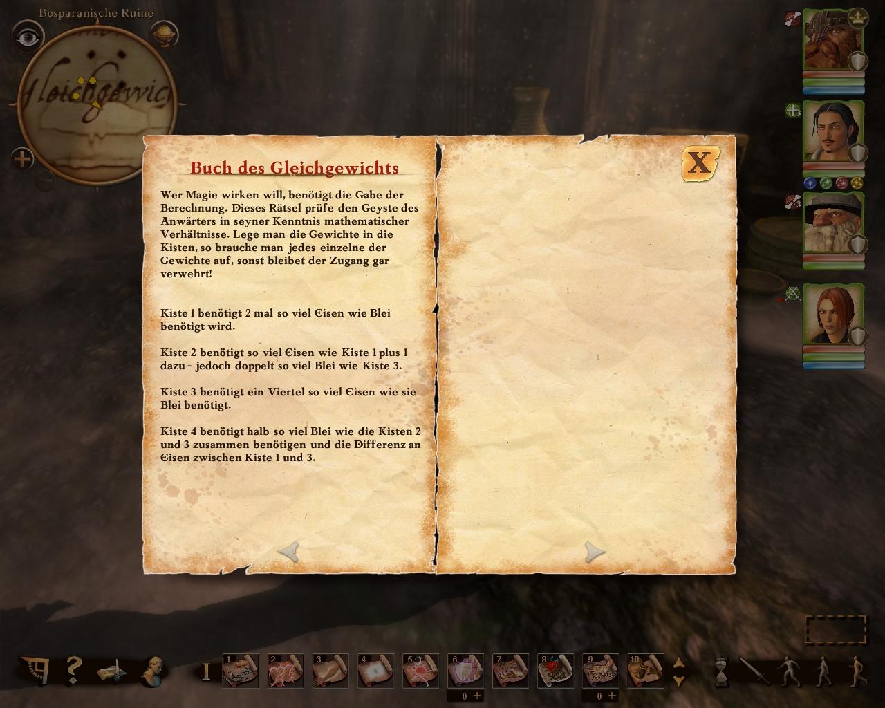[29/01/2010] Was beim ersten Durchlesen verwirrend erscheint, entpuppt sich als gar nicht so schwere Aufgabe, als wir die Kiste mit den Eisen- und Bleigewichten öffnen, und uns die Zahlen notiert haben.