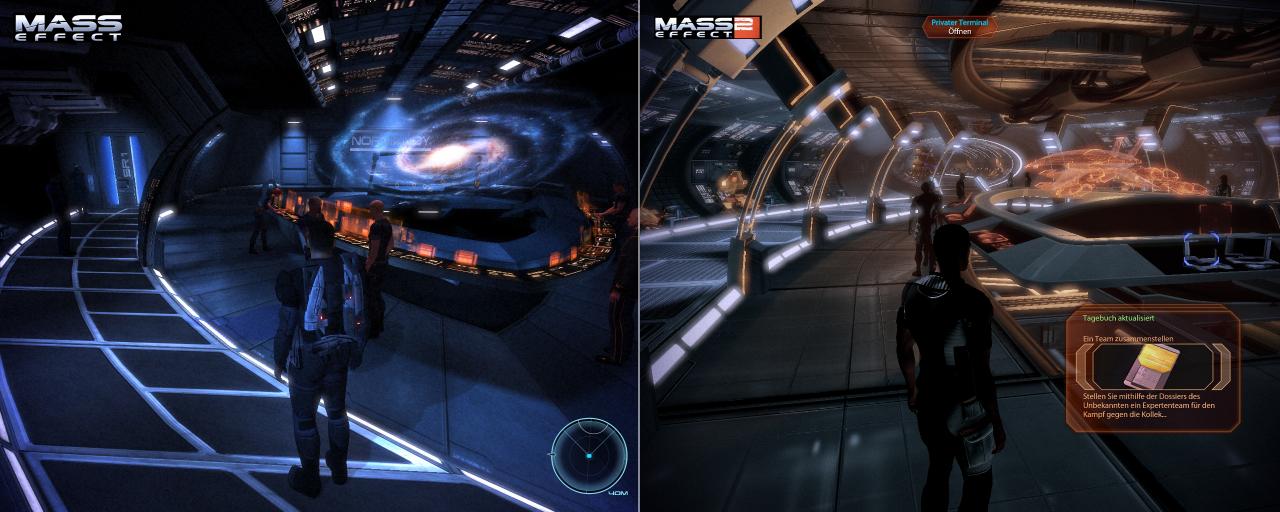 [27/01/2010] Mass Effect (links) gegen Mass Effect 2 (rechts) - Auf der Normandy [1]