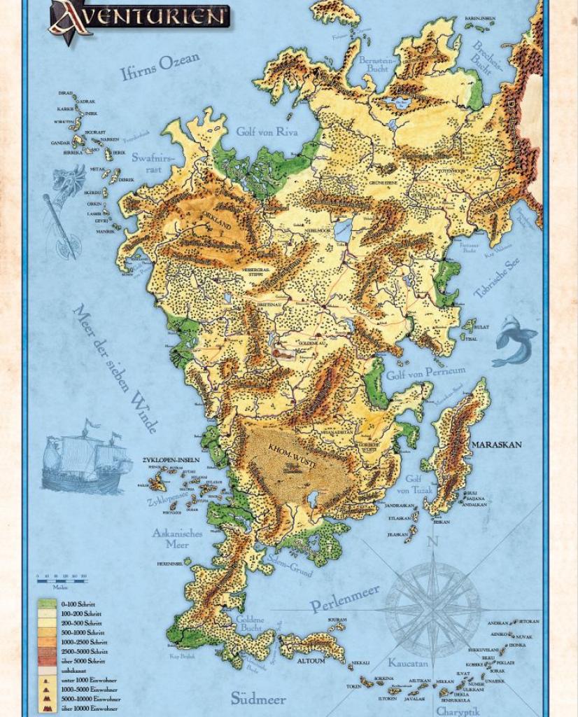 [15/02/2010] Drakensang: Am Fluss der Zeit: Karte - Aventurien-Weltkarte