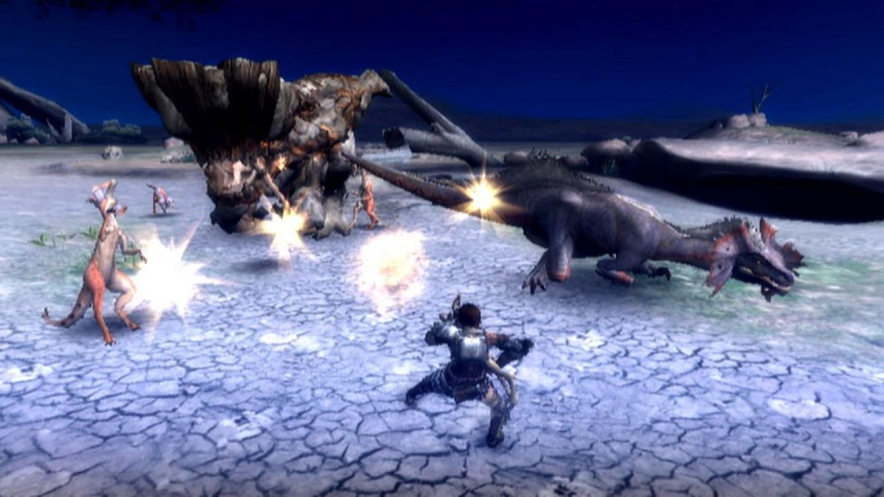 [25/02/2010] Natürlich muss es auch dringend in Monster Hunter Gegner geben, die sich als riesige, furchterregende Drache entpuppen. Dabei haben wir nicht nur mit dem grausigen Aussehen und dem Feueratem zu kämpfen, sondern auch mit giftigen Klauen und mit Stacheln besetzten Schwänzen.
