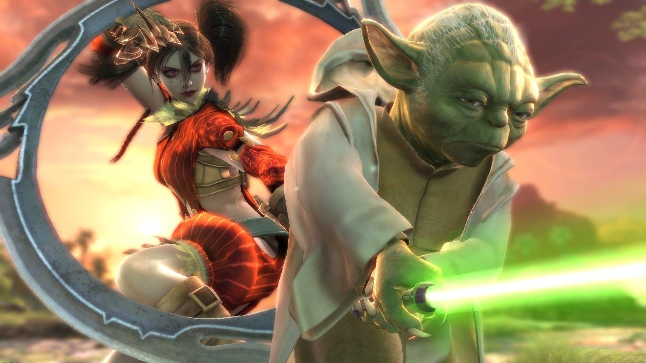 [22/02/2010] Dasselbe gilt für Soul Calibur 4 - hier in der Xbox 360-Version mit Yoda. PS3-Spieler dürfen mit Darth Vader antreten.