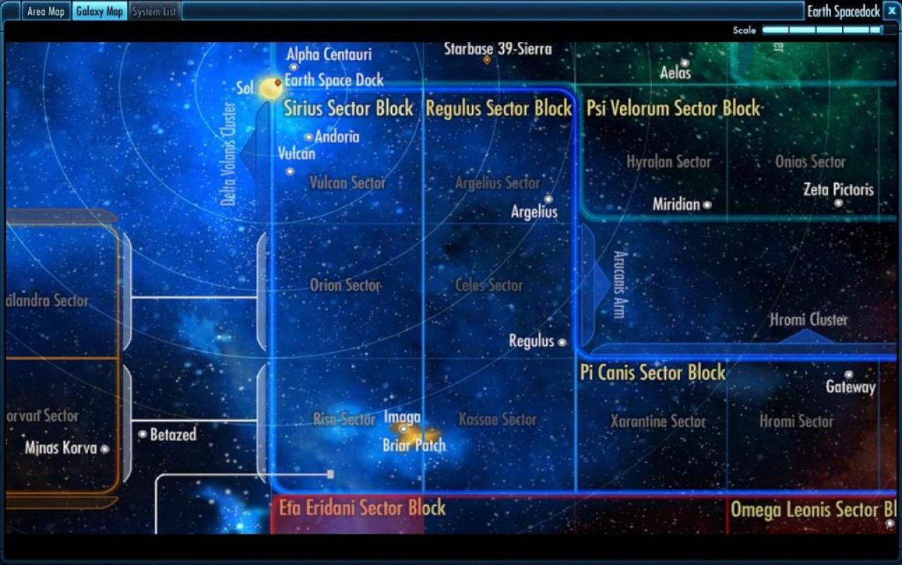 [02/02/2010] Auf der Sternenkarte seht Ihr die Blöcke, Sektoren, einige wichtige Planeten und Stationen. (1)