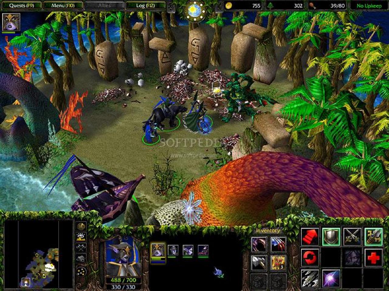 [12/03/2010] Um Warcraft 3: The Frozen Throne unter Linux fehlerfrei zu genießen, sollte eine aktuelle Wine-Version installiert sein. 