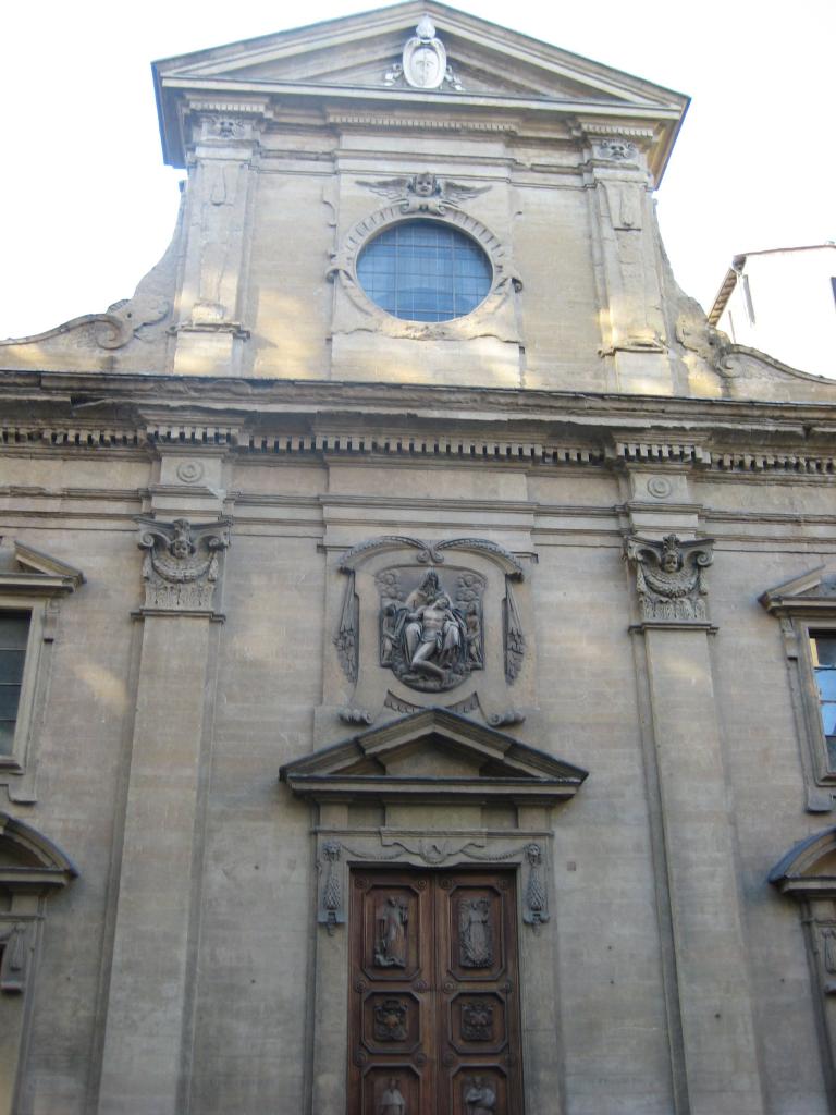 [23/03/2010] Eine Kirche in Florenz. Typisch für die Renaissance waren geometrische Formen und Säulen.