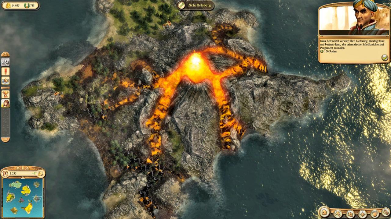 [04/03/2010] Anno 1404 Venedig: Vulkaninseln sind reich an Rohstoff en,bergen aber auch die Gefahr eines Ausbruchs.