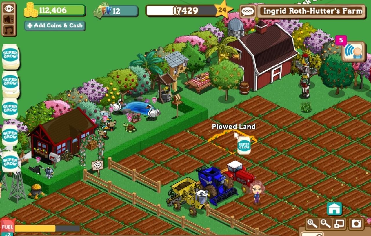 [24/03/2010] Nachbarschaftshilfe: Wer seine Farmville-Nachbarn besucht, sollte gleich zum Dünger greifen - das freut den Nachbarn und erhöht Ihren XP-Zähler.