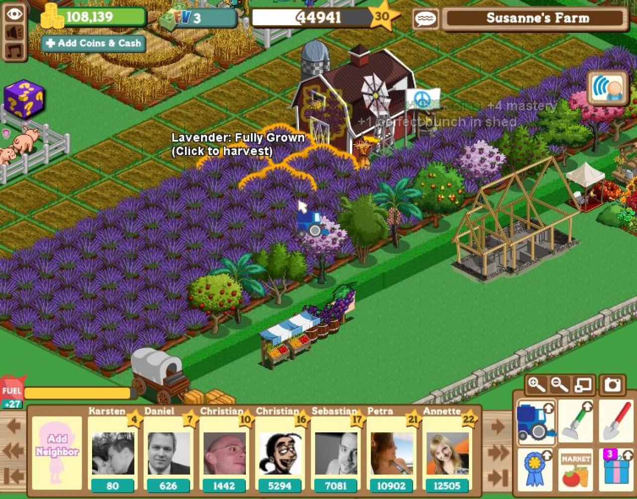[18/03/2010] FarmVille - Keiner will es gespielt haben, aber irgendwie zockt es dann doch jeder heimlich. Dem Facebook-Spiel FarmVille und seinen Ablegern CityVille und FrontierVille ist ein großer Teil der Redaktion bereits verfallen. Chance auf Entwöhnung: 0 Prozent.
